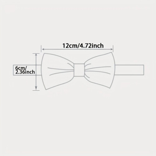 1pc Solid Fine Plaid Bow Tie Bow Tie For Men 2