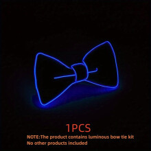4pcs set Light Up Bow Tie For Men Light Up Neon Accessories Funny Adjustable LED Bow Tie Novelty Glow In The Dark Accessories Glowing LED Tie For Men