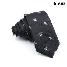 Casual Slim Wedding Halloween Party Polyestyer Skull Tie