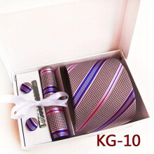 1set Mens Polyester Knit Collar With Pocket Scarf Neck Clip Sleeve Buckle Set With