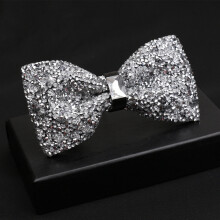 1pc Crystal Bow Tie Gypsophila Rhinestone Mens Banquet Bow Tie Flash Artificial Diamond Wedding Groom Bow Tie