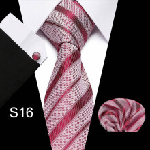 Business Necktie Mens Tie Set With Cufflinks Square Scarf For Social