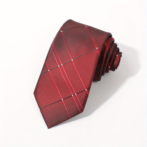 1PC Mens Suit Fabric Striped Plaid Versatile Tie