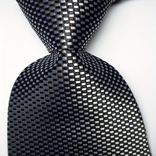 Mens Plaid Jacquard Woven Tie 2
