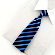 1pc Striped Tie Student Knotless Tie Business Wedding Groom Groomsmen Graduation Tie For Prom Formal For Men