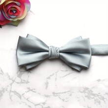 Solid Mens Polyester Silk Bow Tie Multicolor Wedding Bow Tie Collar Flower Banquet Performance Golden For Groom Groomsmen