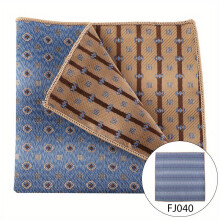 Square Polyester Silk Jacquard Suit Silk Towel 1200 Needles High Density Mens Vintage Business Suit Pocket Towel Square Towel