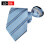 Striped Polyester Mens Zipper Tie Easy To Pull Tie Lazy Tie 9
