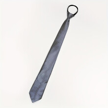 Striped Tie Mens Formal Business Zipper Slacker Easy Pull Professional Double Tie Flowers For Men And Women