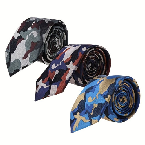 Mens Camouflage Tie Uniform Tie 1