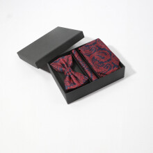 Mens Tie Set Paisley Necktie Pocket Square Bow Tie Set Formal Business Wedding Necktie Set Gift For Men