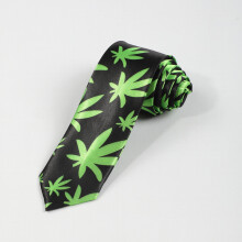 1PC Mens Vacation Floating Leaf Silky Tie Accessories