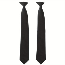2pcs Mens Clip On Ties Ties Neckties For Business Banquets Parties Weddings School Uniforms