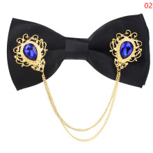 1pc Mens Bowtie Metal Decoration Bow Tie Uniform Collar Bowknot Adult Suit Bow Ties Male Cravats Party Supplies