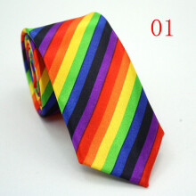 Mens Striped Block Tie Hip Hop Style Decorative Accessories For Party Holiday Wedding