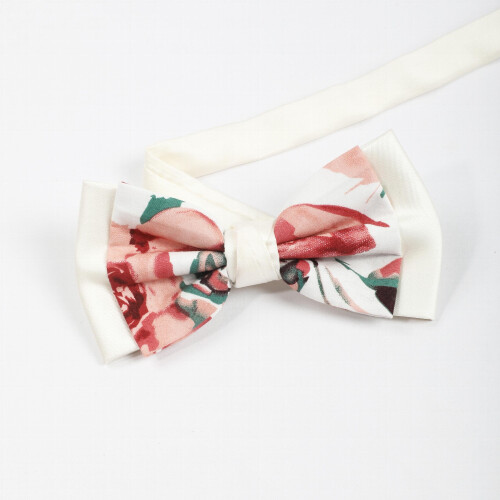 1PC Mens Banquet Flower Pattern Double Layer Neck Pullover Bow Tie Daily Matching 1