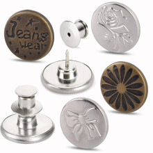 8pcs set Buttons For Jeans Adjustable Jean Button Pins Pant Waist Tightener No Sew And No Tools Instant Jean Button Pins For Pants Installation Reusab