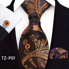 Mens Tie Pocket Square & Cufflinks Set Assorted Varieties