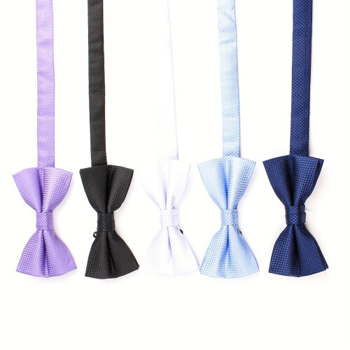 1pc Polyester Jacquard Bow Tie Solid Plain Bow Tie For Men Groom Groomsmen 1