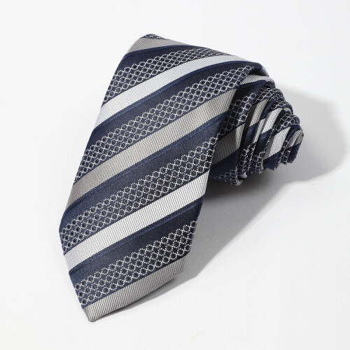 1PC Mens Business Versatile Striped Encryption Thickened Tie 1