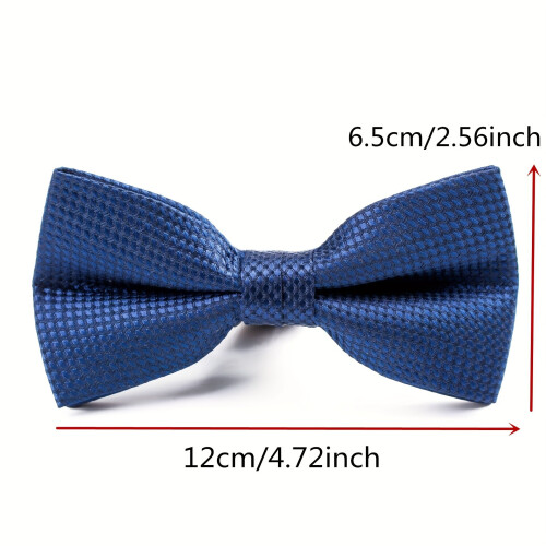 1pc Polyester Jacquard Bow Tie Solid Plain Bow Tie For Men Groom Groomsmen 2