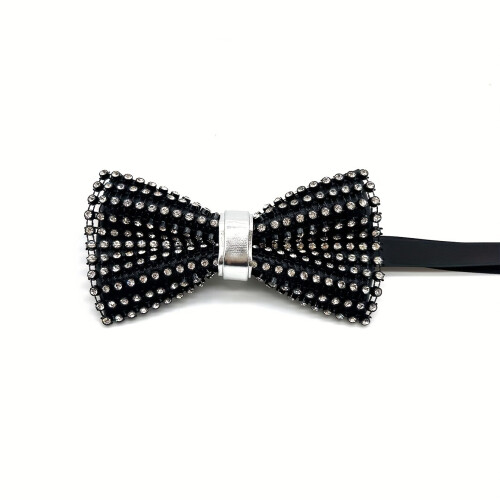 1pc Mens Artificial Diamond Crystal Bow Tie 1
