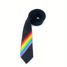 Mens Rainbow Tie Mens Tie For Wedding Banquet Prom Party