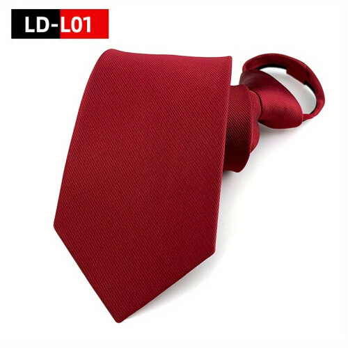 Hot Solid Polyester Mens Zipper Necktie Easy to Get Necktie