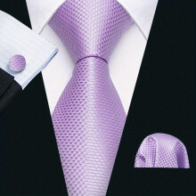 Mens Jacquard Tie & Hankerchief & Cufflinks Party Wedding Porm Accessories Sets