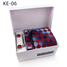 1set Mens Tie Tie Pocket Square Cufflinks Tie Clip Set 1200 stitch Jacquard Fabric
