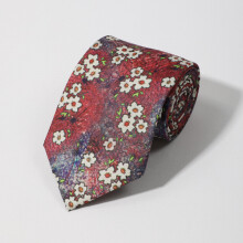 1PC Mens Retro Party Style Gradient Flower Cotton Tie