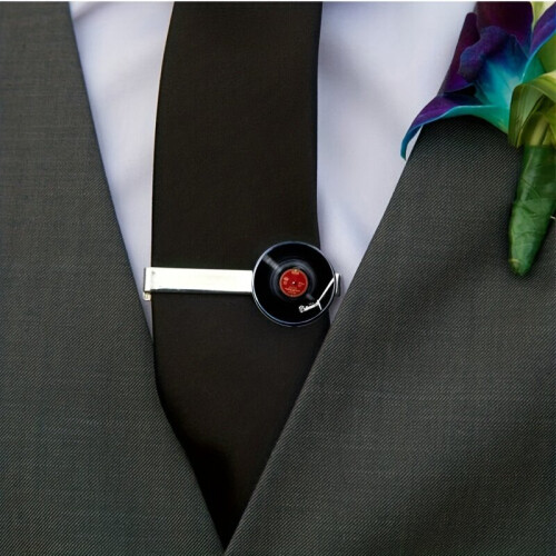 Mens Tie Clip Record Player Tie Clips Tie Accessories Gift For Men 1
