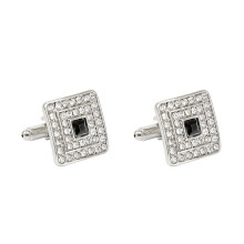 1 Pair Square Rhinestone Shirt Accessories Business Banquet Dating Applicable