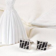 A Pair Of Mens Suits Shirts Fashionable And Versatile Geometric French Shirt Sleeves And Cufflinks