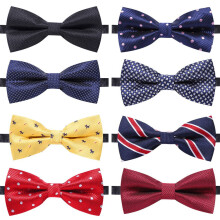 8pcs Stylish Pre Tie Adjustable Bow Ties For Men And Boys Assorted Colors