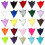 26 Piece Assorted Mens Solid Polyester Satin Pocket Square Handkerchief Plain Hanky Set For Wedding Part 2