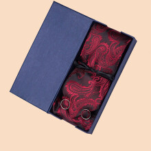 1pc Mens Tie Set Jacquard Woven Necktie Pocket Square And Cufflinks Set Gift For Men