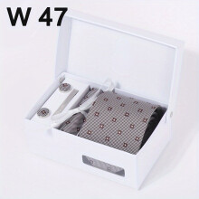 Mens Tie And Pocket Square Set Necktie Handkerchief Cufflinks And Clip Set With
