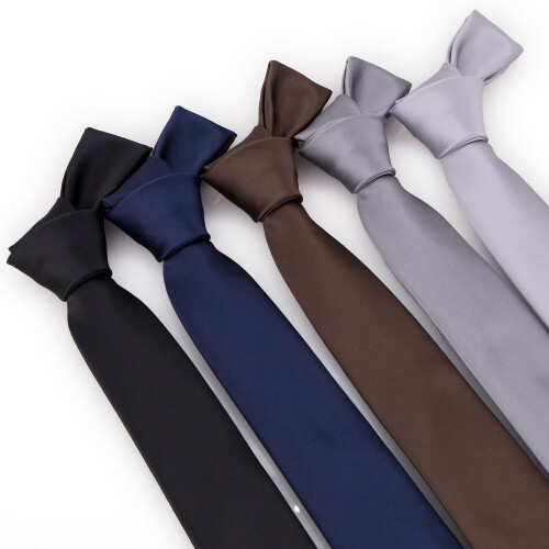 1pc Mens Solid Pure 2 36 Plain Formal Ties Narrow Tie 1