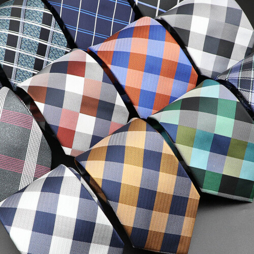 1pc Plaid Polyester Necktie 2