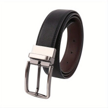 1pc Adjustable Double sided Leather Belt Casual Pin Buckle For Men