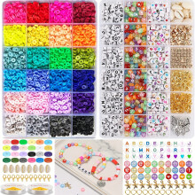 4800pcs Clay Beads For Bracelet Making Kit 48 Colors Flat Round Clay Beads For Jewelry Making Kit For Girls 8 12 Preppy Gift Pack