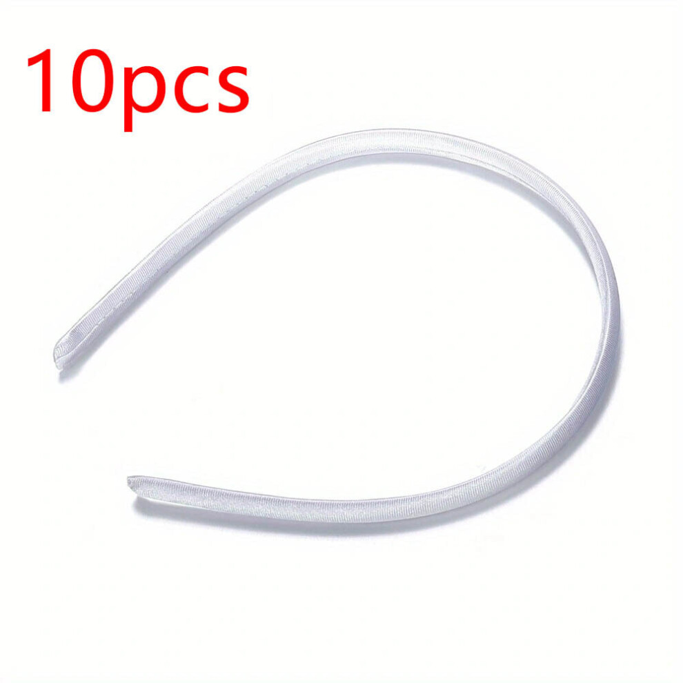 10pcs 10mm Bright Satin Headband Hair Hoop Base Blank Bezel Setting For Hair Jewelry Making DIY Headband Elastic Hair Hoop Bands-image-OPC-PC6DJ75-NEW