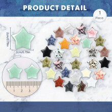 5pcs 10pcs 20pcs 40pcs 0 97inch Natural Stone Star Ornament Pendant Semi precious Stone Five pointed Star Handle Piece Crystal Pendant
