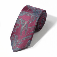 1pc Polyester Leaf Flower Necktie Casual Tie For Men