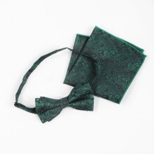 1pc Cashew Pattern Holiday Gift Bow Tie And Necktie Set For Men