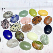 5pcs 10pcs Natural Stone Crystal 2 5 1 0 98 0 71inch Egg shaped Ring Surface Bare Stone Diy Jewelry Accessories Flat Bottom Arc Surface Oval Ring Surf