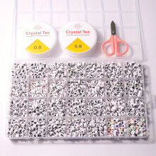 1250 Beads 4 7mm Letter Beads 28 grid Craft Kit For Jewelry Making Childrens DIY Bracelets Necklaces Rings Anklets Bead Jewelry Accessories And Beads