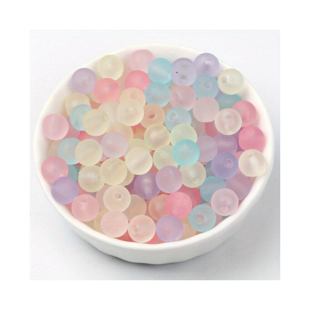 6mm 8mm 10mm 12mm Transparent Frosted Matte Acrylic Beads For DIY Necklace Bracelet Jewelry Accessories-image-OPC-PC6DM2J-NEW