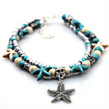 Boho Hawaii Beach Shell Jewelry Girls Seashell Anklet Women Summer Natural Seashell Adjustable Ankle Bracelet